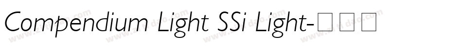 Compendium Light SSi Light字体转换